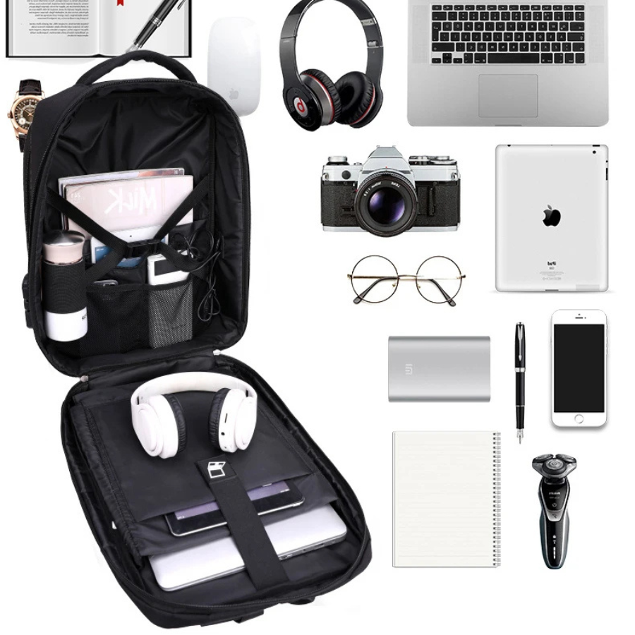 Sac à Dos Antivol Professionnel – Design Rigide & Port USB Intégré