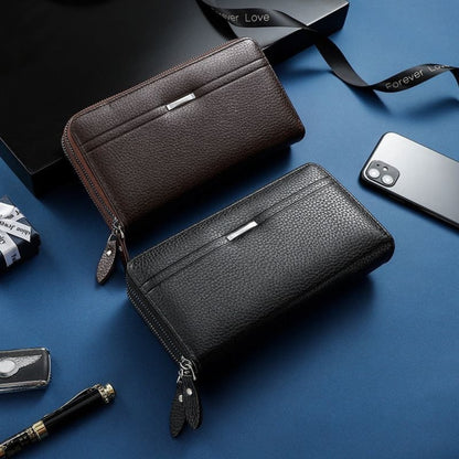 Portefeuille Homme Luxe – Double Zip & Finition Premium