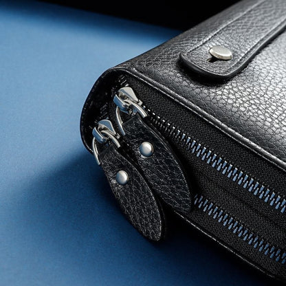 Portefeuille Homme Luxe – Double Zip & Finition Premium