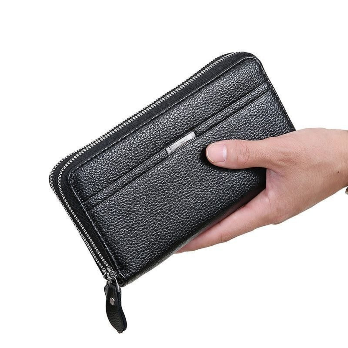 Portefeuille Homme Luxe – Double Zip & Finition Premium