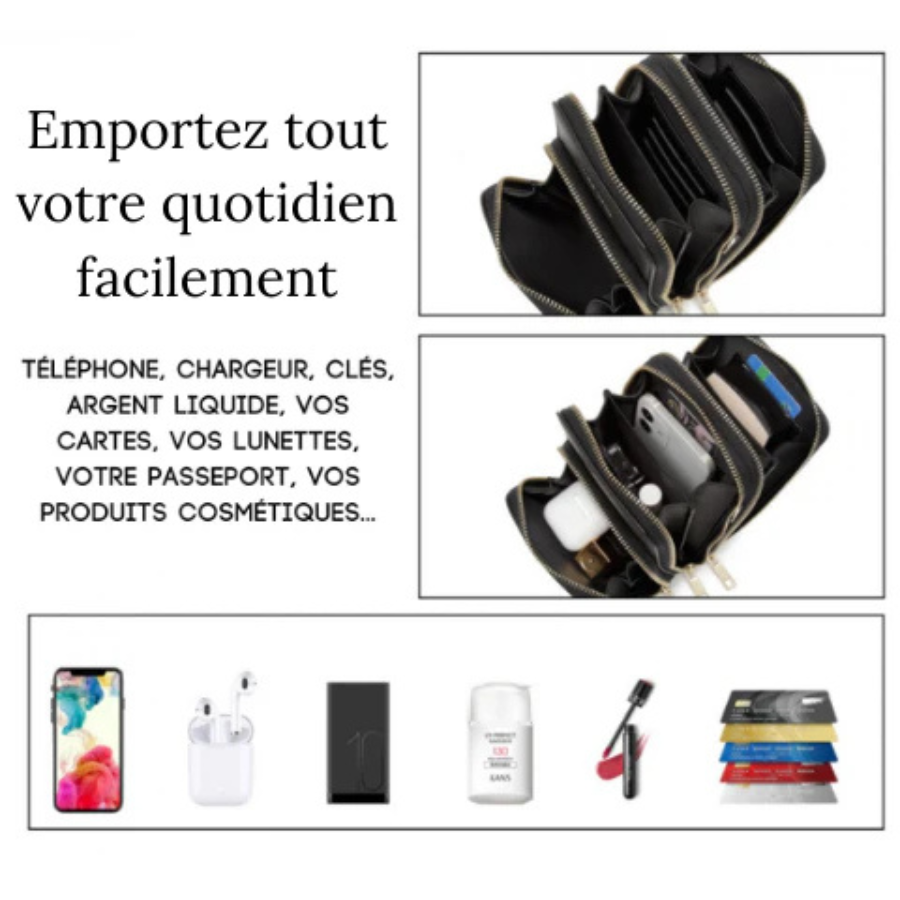 Mini Sac Portefeuille Multi-Compartiments