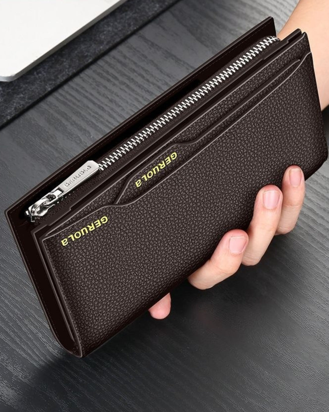 Portefeuille Noir Premium – Grande Capacité & Design Moderne