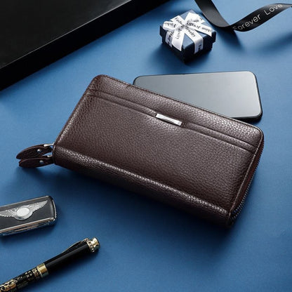 Portefeuille Homme Luxe – Double Zip & Finition Premium