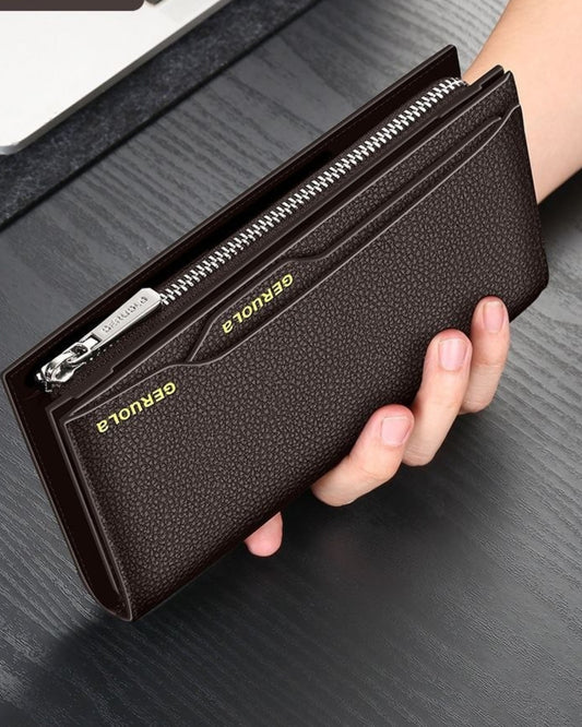 Portefeuille Noir Premium – Grande Capacité & Design Moderne