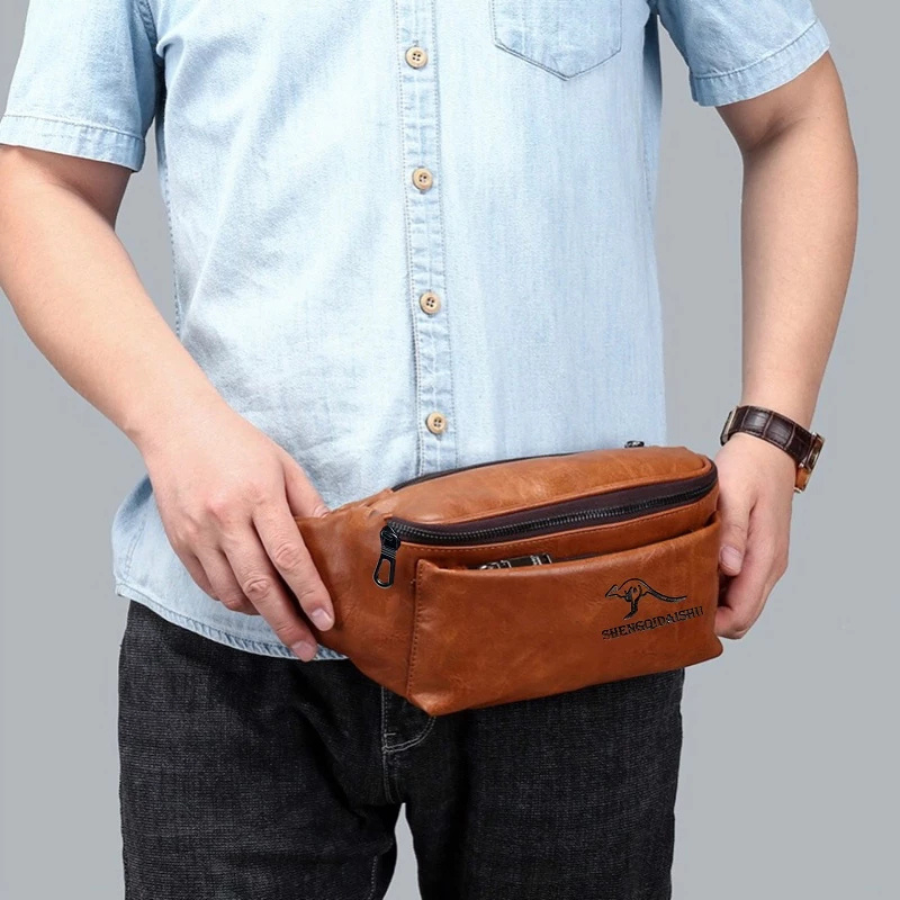 Banane Vintage en Cuir – Élégance & Praticité