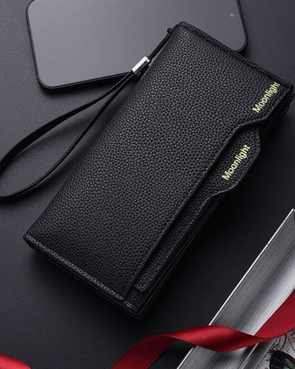 Portefeuille Noir Premium – Grande Capacité & Design Moderne
