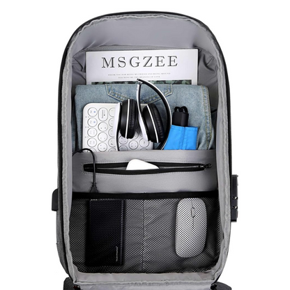 Sac à Dos Blindé Connecté – Design Futuriste & Port USB