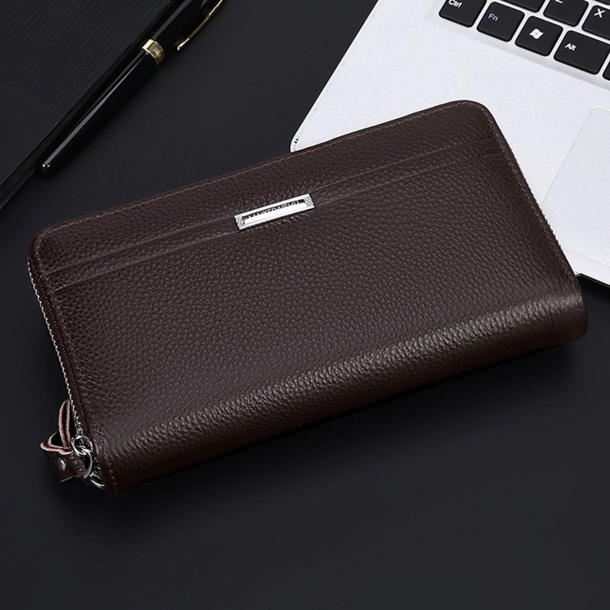 Portefeuille Homme Luxe – Double Zip & Finition Premium