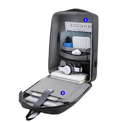 Sac à Dos Blindé Connecté – Design Futuriste & Port USB