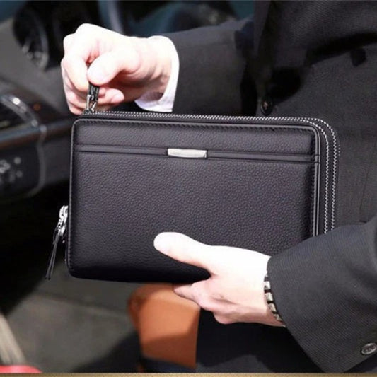 Portefeuille Homme Luxe – Double Zip & Finition Premium