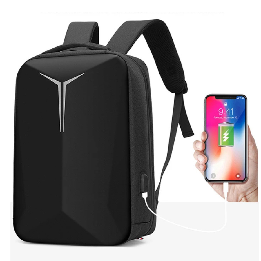 Sac à Dos Antivol Design Futuriste – Coque Rigide & Port USB