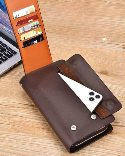 Portefeuille Homme Premium – Cuir Organisé Grande Capacité