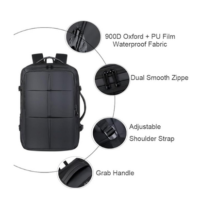 Sac à Dos Connecté Pro – Grande Capacité & Port USB