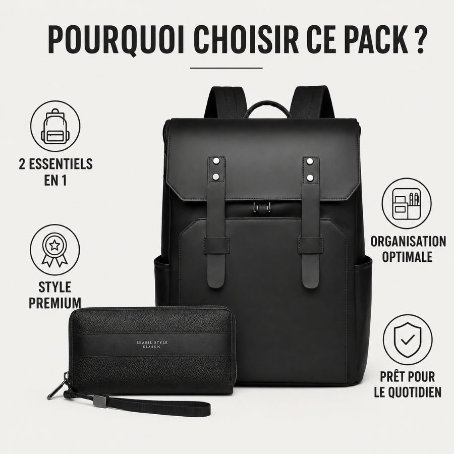 AK EXECUTIVE PACK™ — Sac à Dos + Portefeuille
