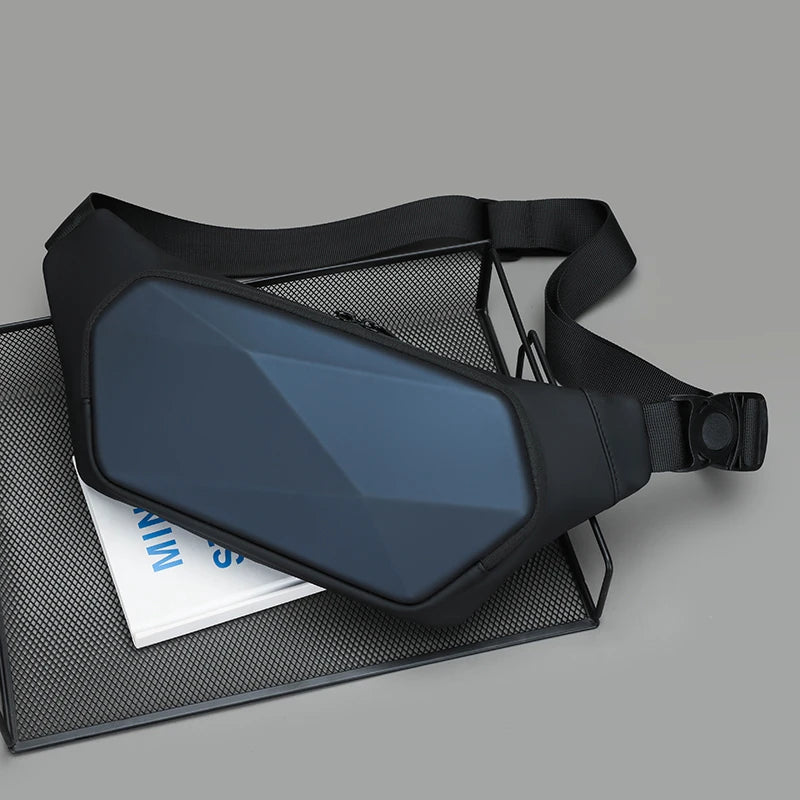 Banane Géométrique Marron  – Élégance et Praticité